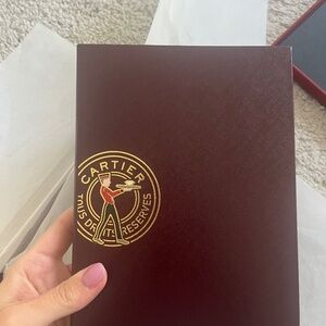 Cartier burgundy journal